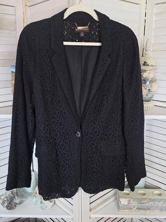 Dana Buchman Jackets & Blazers - Black Lace Blazer - Dana Buchman - Size 12 | Classic, Formal, Sleek